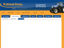 Tablet Screenshot of highlandfarmauctions.com